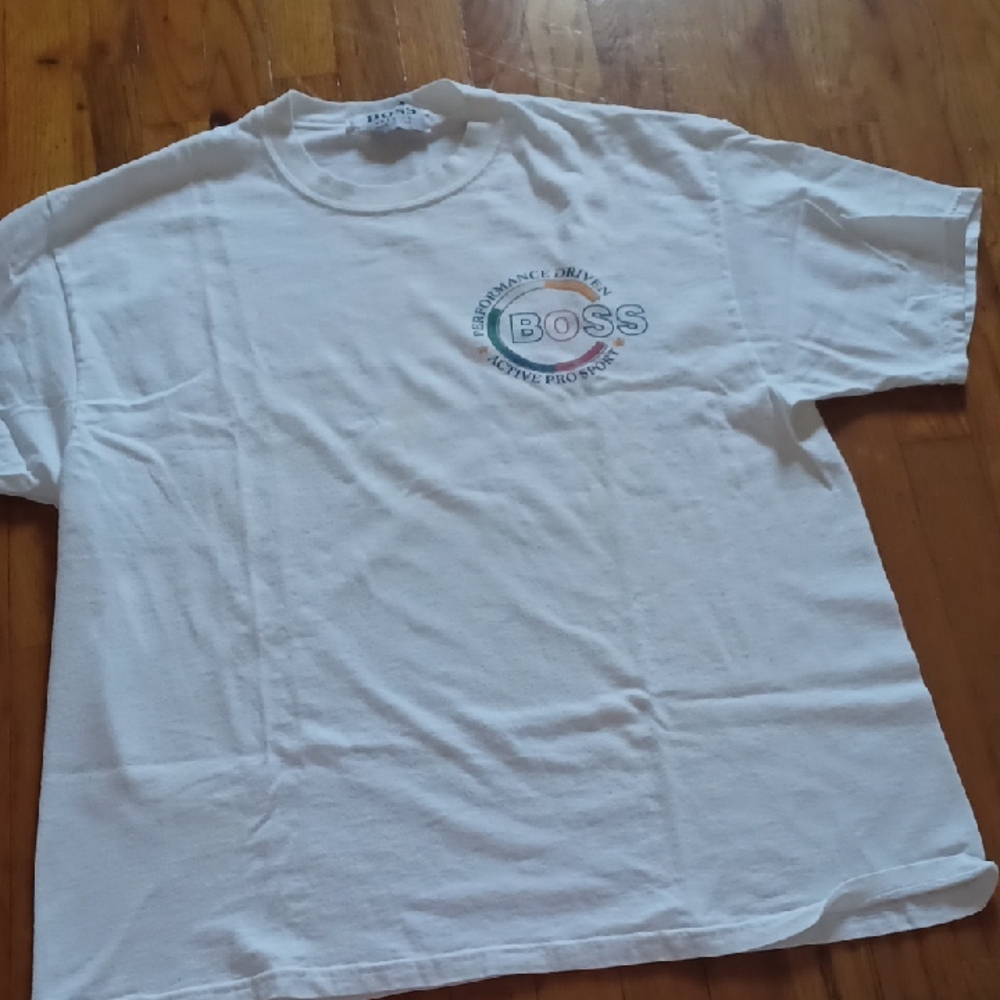 BOSS White Graphic Men's Tee